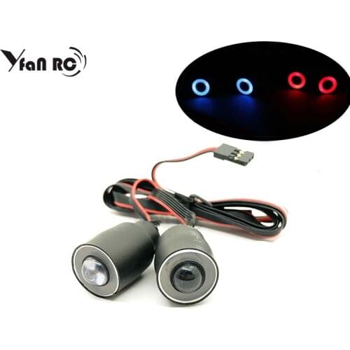 5 Pieces Wrangler With Channel Angel Eyes 17mm RC Simulation Climbing Lights Headlamps For 1/10 Scale Models Remote Control Cars