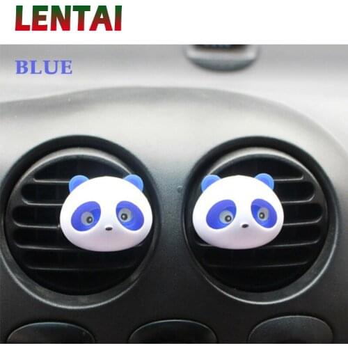LENTAI For Honda civic 2006-2011 2017 accord 2003-2007 fit Jaguar Cadillac 1Pair Car Air Outlet Perfume Panda styling
