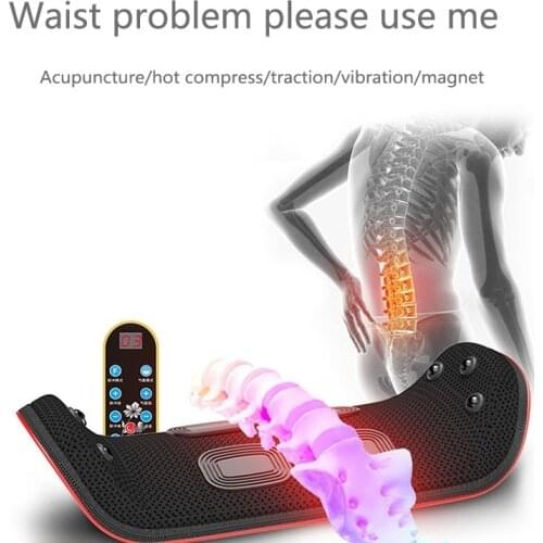 Lumbar vertebra massage instrument for traction and correction of lumbar disc herniation by massage pillow