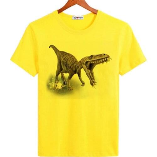 2021 Jurassic World 3D Tyrannosaurus Rex t shirt men new style cool summer shirt Brand good quality comfortable modal tops