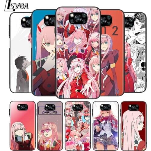 Anime Darling in the franXX for Xiaomi Poco X3 NFC X2 M3 M2 F2 Pro C3 F1 A2 Lite A1 Mix3 Play Silicone Soft Black Phone Case