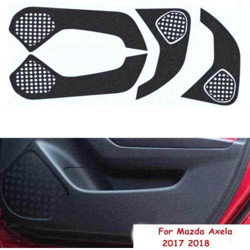 For Mazda Axela 2017 2018 Car Interior Door Stickers Anti-kick Film Accessories Carbon Fiber Car Sticker