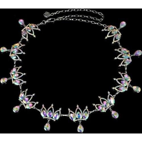 New Belly Dance Diamond Chain Womens All-match Decoration Rhinestone Waist Belt 5018
