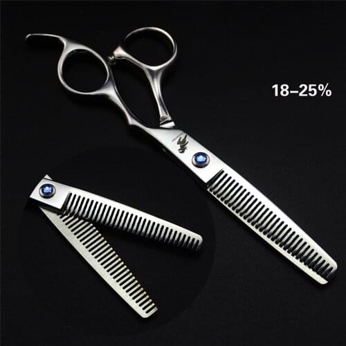 6.0 inch Double-Sided Teeth Thinning Scissors Professional Hairdressing Shears Dog Pet Grooming Scissors Animals Haircut Tools