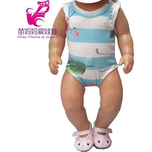 For Baby Doll Clothes 40cm-43cm ReBorn Baby Doll Clothes Reindeer Bikini Doll Flamingo Swimming Wear