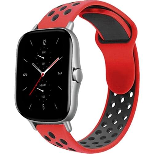 22mm/20mm Silicone Strap For Amazfit GTS/2/2e/GTS2 Mini/GTR 42mm/47mm/GTR2/2e/stratos 2/3 Sport Watch Bracelet Amazfit bip strap