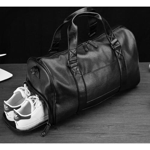 Deisgner Travel Bag for Men Luggage Duffle Bag Shoes Position Leather Black Businees Handbags Large Capacity Shoulder Bag Tote