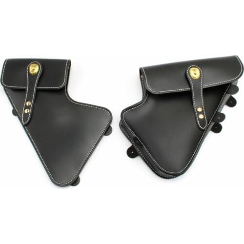 2pcs Motorcycle Side Bag PU Leather Side frame Holder Bag For BMW R Nine T 2014-Up