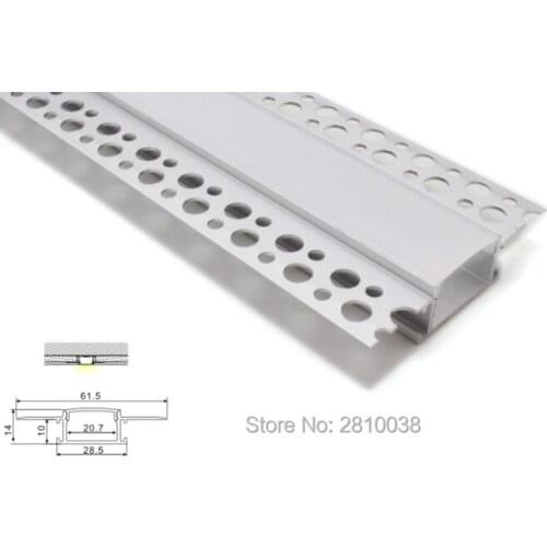 30 X 2M Sets/Lot Linear flange aluminium channel for led strip Ultra widest T size led aluminum profile for wall lighting