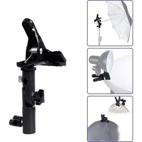315g Reflector Clamp Clip Holder Light Stand Attachment 3/8" Screw Swivel to Adapter For Photo Reflector 1/4" Mount Studio A0K2