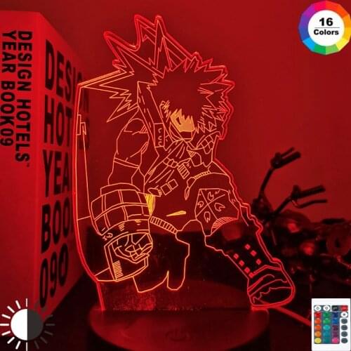 3d Lamp Anime My Hero Academia Katsuki Bakugo Lamp for Bedroom Decoration Birthday Gift Katsuki Bakugo Led Night Light