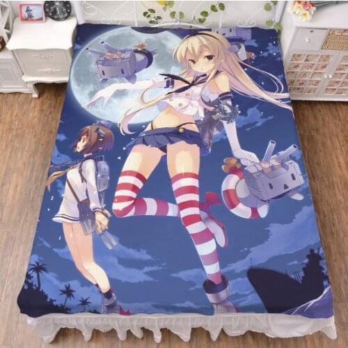 Anime Cartoon collection 2 Way / WT flat sheet bed sheet top sheet Christmas Gift 150*200cm No.005
