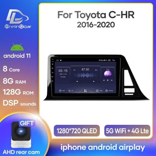 Car Radio Android 10 Stereo Receiver For Toyota CHR C-HR 2016-2020 izoa Video Player Multimedia Navigation GPS No 2 Din Dvd