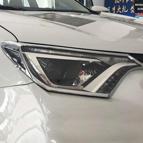 For Toyota RAV4 Rav 4 2016 2017 2018 ABS Car Auto Accessory Front Lamp Cover Headlight Cover Trim Car Accessories Styling