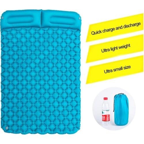 Large Inflatable Mattress 2 People Outdoor Camping Self-Inflating Sleeping Pad Moisture-proof Camping Mat Fodling Seat Cushion