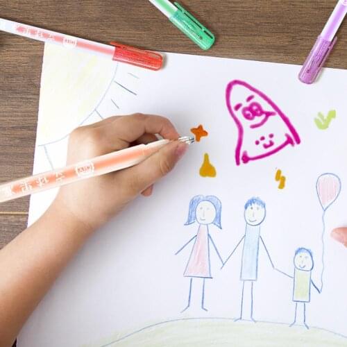 Baby Painting 3D Glossy Jelly Ink Pen DIY Graffiti Painting Pen Set 3D Glossy Ink Pen Set Various Colors