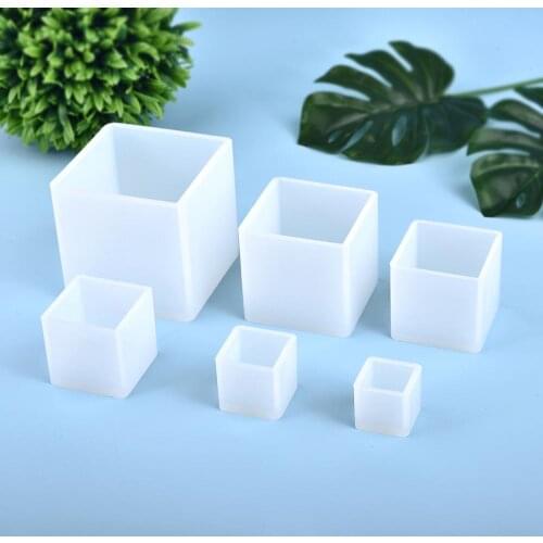 20/25/35/50mm DIY Silicone Pendant Mold Jewelry Making Cube Resin Casting Mould Craft Tool Crystal Epoxy Square Cube Molde