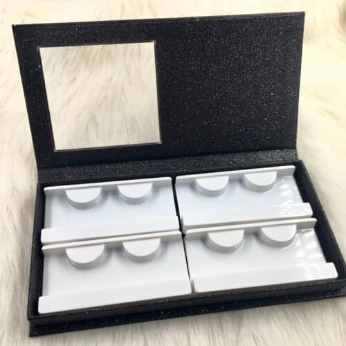 Lash Book 4 Pairs Black Holographic Color Private Label Eyelashes Packaging