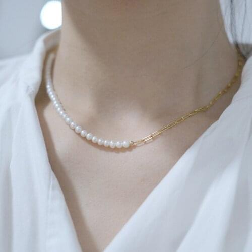 Liemjee Wholesale Creative Personality Fashion Jewelry Exquisite Pearl Necklace For Women Feature Namour Charm Gift All Seasons