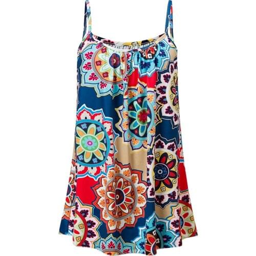 Oversized Vintage Print Tank Tops Women Loose Casual Sleeveless Off Shoulder Female Elegant Streetwear Camisole T-shirt