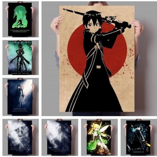Sword Art Online Alicization Anime Wall Art Canvas Painting Nordic Posters Prints Wall Pictures Living Kids Room Decoration