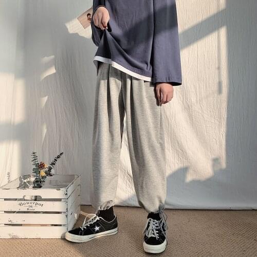 2020 Mens Straight Sports Casual Pants Hip Hop Style Harem Pants Trousers Streetwear Grey/black Color Joggers Sweatpants M-2XL