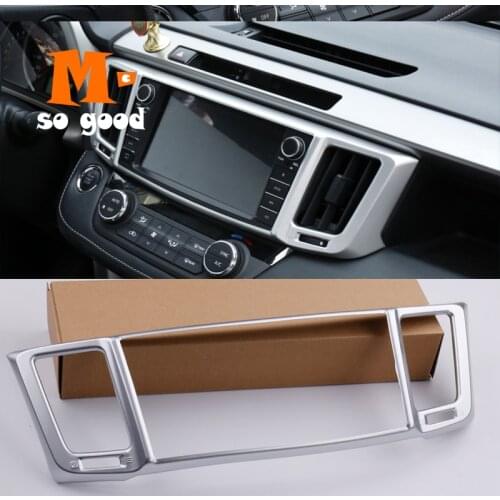 Middle Central Outlet Air Vent Sticker Cover Trim Shell Accessories ABS Matte for Toyota RAV4 RAV 4 2016 2017 Air Conditioner