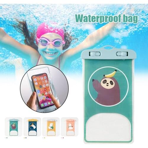 New Hot Cartoon Print Waterproof Mobile Phone Bag Universal Phone Bag Case Under Water Full Protection Cover Case Swim Case XR99