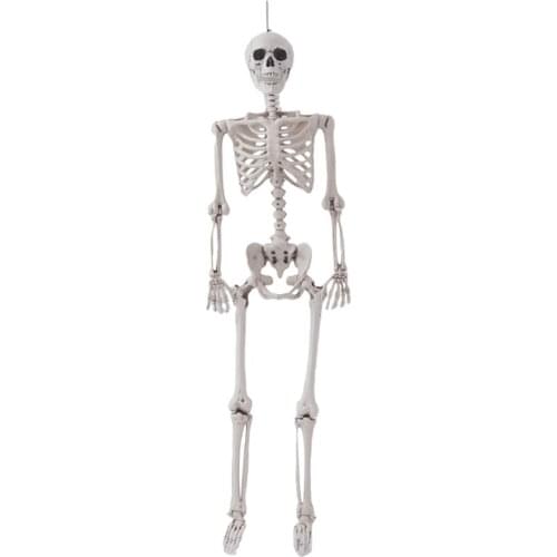 K92A Halloween Skeleton Full Body Posable Joints Decoration Graveyard Haunted House Indoor Outdoor Spooky Scene Party Props