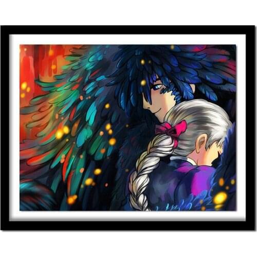 NEW 5D DIY Diamond Painting Crystal Diamond Anime Couple Cross Stitch Square Drill Home Decor Diamond Embroidery H2013