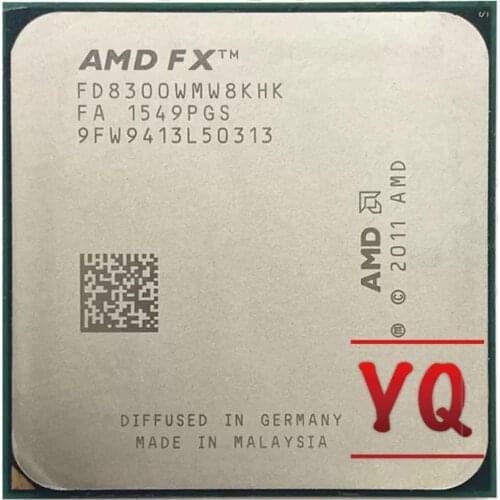 AMD FX-8300 FX 8300 FX8300 3.3 GHz Eight-Core 8M Processor Socket AM3+ CPU 95W Bulk Package FX-8300