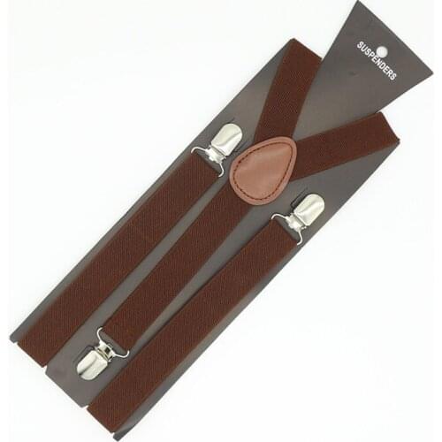 Adjustable Elastic Mans Belt Solid Color Men Women Suspenders Polyester Y-Back Braces