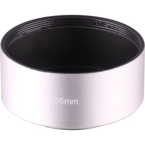 Silver 35mm Professional Standard Metal Lens Hood for Canon Nikon Sony Leica Olympus Pentax