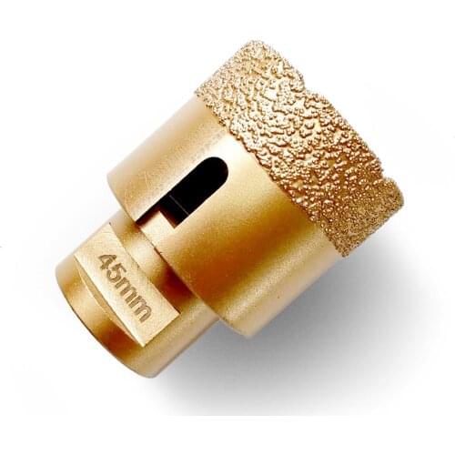 SHDIATOOL Dia 45MM Vacuum brazed diamond drilling core bits porcelain tile hole saw granite marble ceramic drill bits M14 Crown