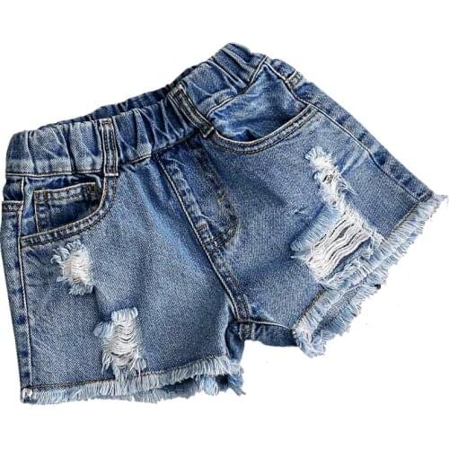 Girls Shorts Kids Baby Denim Pants Children Holes Jeans Summer Girls Fashion Hot Pants Wear Kids Casual Clothes