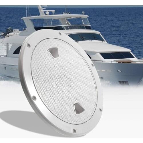 4/6/8inch ABS Plastic Round Hatch Cover White Round Non Slip Deck Plate Inspection Plate For Boat Yacht Marine Canoe Accessories