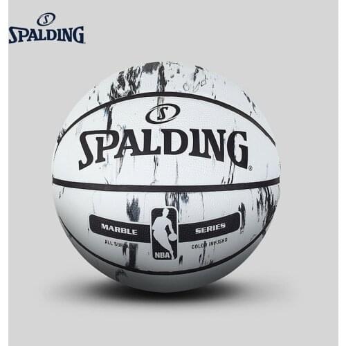 SPALDING ORIGINAL Marble series basketball official size 7 rubber materialoutdoor mens match ball 83-635Y