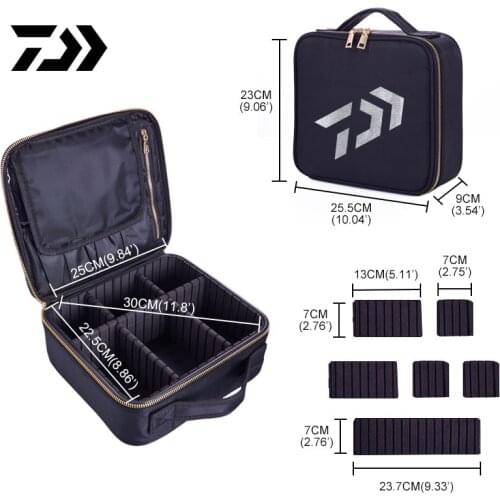 DAIWA Outdoor Fishing Line Wheel Bait Bag Storage Box Fishing Bag Multifunctional Portable Storage Box Camping Travel Storage