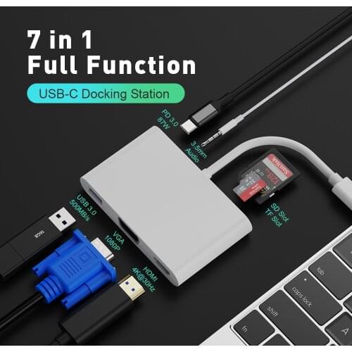 USB C HUB Type C to Multi USB 3.0 HUB HDMI Adapter Dock for MacBook Pro Huawei Mate 30 USB-C 3.1 Splitter Port Type C HUB