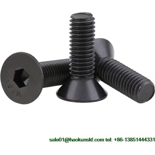 10.9 Level American Flat Head Hexagon Socket Screw UNC Countersunk Head Hex Socket Bolts 1/4-20