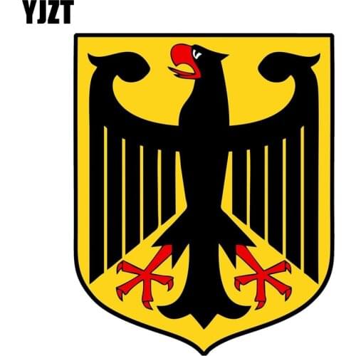 YJZT 8.2CM*10CM German Coat of Arms Car Sticker PVC Creative Decal 12-1386