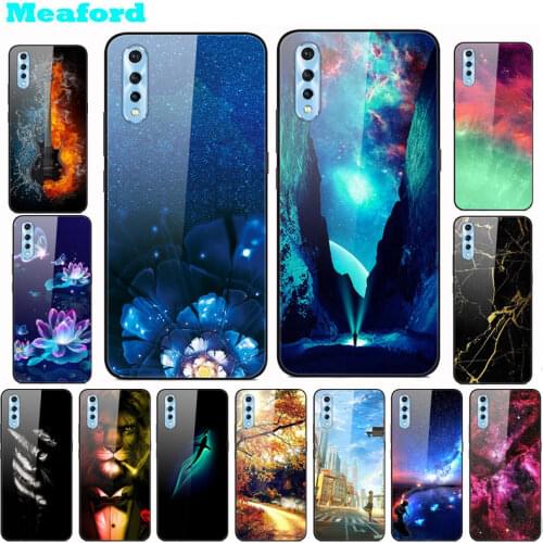 Tempered Glass Case For Vivo V17 Neo Case Hard PC Colorful Cover For Vivo IQOO Neo V 17 V17Neo Bumper Phone Cases VivoV17 Neo