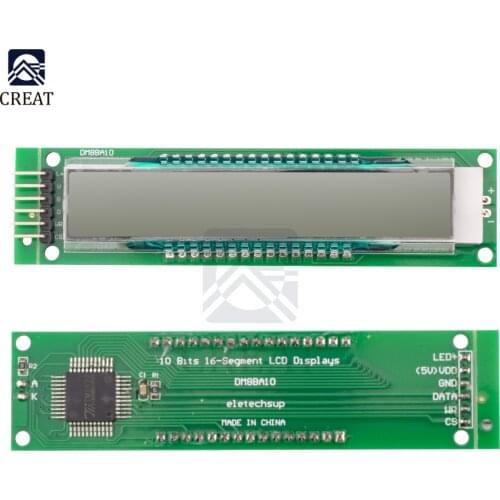 LCD Module Blue Screen 10-Bit 16-Segment LCD Display Module Panel DM8BA10 DC 5V TM1622 Chip