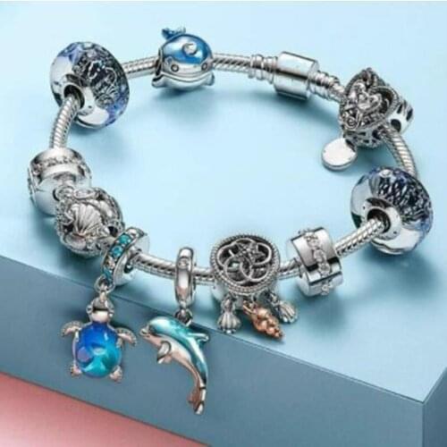 100% 925 Sterling Silver The Most Popula Pink Mothers Day Idea Weave Hollow Out Gift For Christmas gift Mom Pendant Bracelet