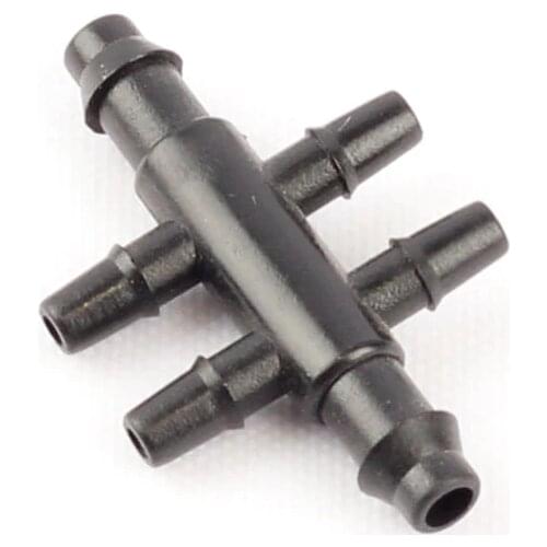 100pcs 4/7mm To 3/5mm Six Ways Hose Splitter Micro Drip Irrigation Water Pipe Connector Garden Plants Water Connectors