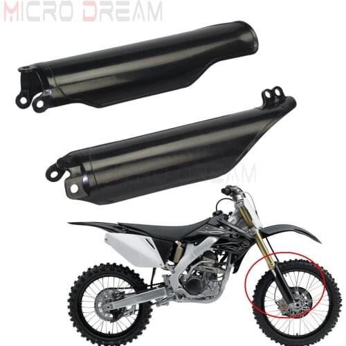 2x Plastic Fork Protection Guard Motocross Front Tube Protector For Honda CR125 CR250 CR500 CRF250R CRF450R 1993-2014