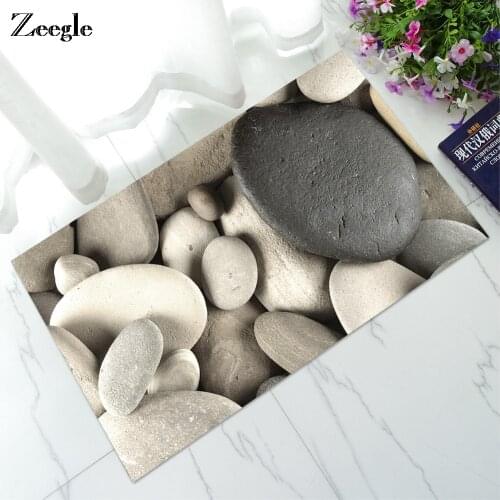 3D Stone Living Room Floor Mat Kitchen Carpet Water Proof Outdoor Welcome Entrance Door Mat Non-slip Bath Rug Toilet Mat