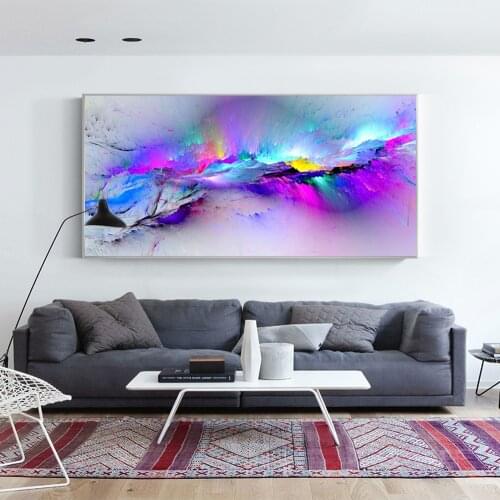 Abstract Wall Art Canvas Prints Colorful Cloud Canvas Paintings On The Wall Posters And Prints Decorative Pictures For Bed Room