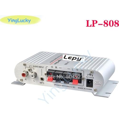 Arcade stereo amplifier high quality 20w 12V Lepy LP-808 2ch output power amplifier FM function power arcade game amplifier