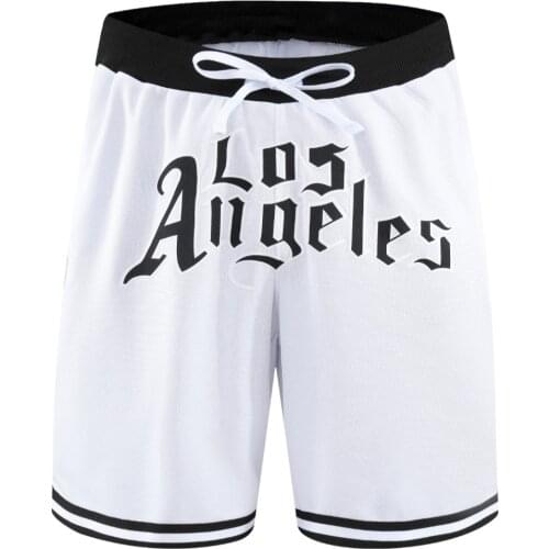 Los Angeles Clippers Basketball Shorts 50-50 Sports Pants Quick Dry Breathable Professional Zipper High Quality Free Shipping